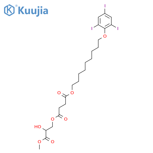 BUTANEDIOIC ACID, 2-HYDROXY-3-METHOXY-3-OXOPROPYL 9-(2,4,6-TRIIODOPHENOXY)NONYL ESTER structure