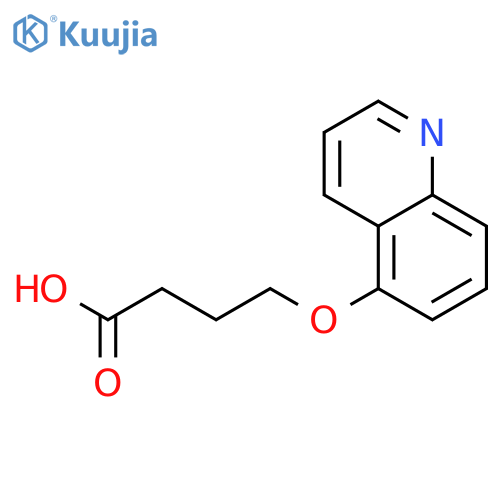 Butanoic acid, 4-(5-quinolinyloxy)- structure