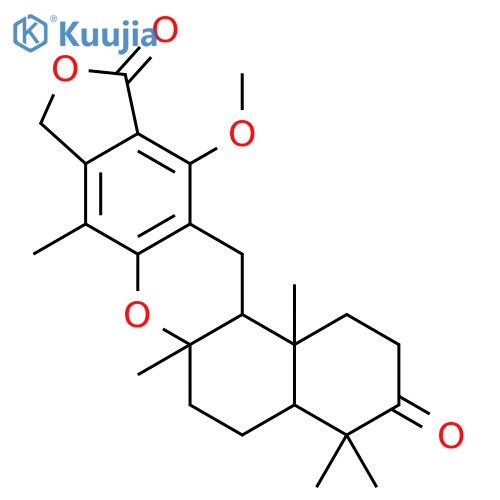 2H-Benzo[a]furo[3,4-i]xanthene-3,11-dione,1,4,4a,5,6,6a,9,13,13a,13b-decahydro-12-methoxy-4,4,6a,8,13b-pentamethyl-,(4aR,6aS,13aR,13bS)- structure