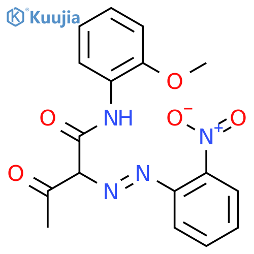 Butanamide, N-(2-methoxyphenyl)-2-[(2-nitrophenyl)azo]-3-oxo- structure
