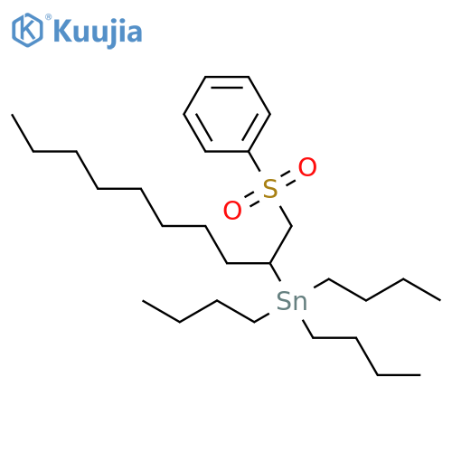 STANNANE, TRIBUTYL[1-[(PHENYLSULFONYL)METHYL]NONYL]- structure