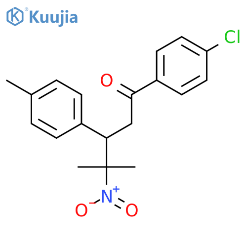 1-PENTANONE, 1-(4-CHLOROPHENYL)-4-METHYL-3-(4-METHYLPHENYL)-4-NITRO- structure