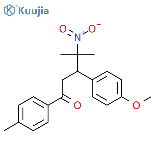 1-Pentanone, 3-(4-methoxyphenyl)-4-methyl-1-(4-methylphenyl)-4-nitro- structure