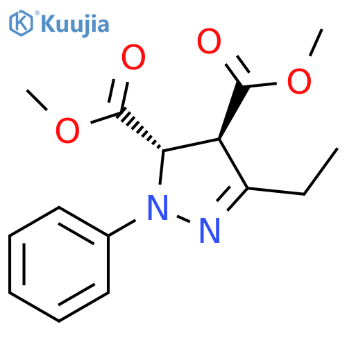 1H-Pyrazole-4,5-dicarboxylic acid, 3-ethyl-4,5-dihydro-1-phenyl-, dimethyl ester, trans- (9CI) structure