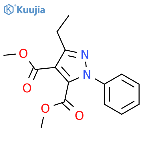 1H-Pyrazole-4,5-dicarboxylic acid, 3-ethyl-1-phenyl-, dimethyl ester structure