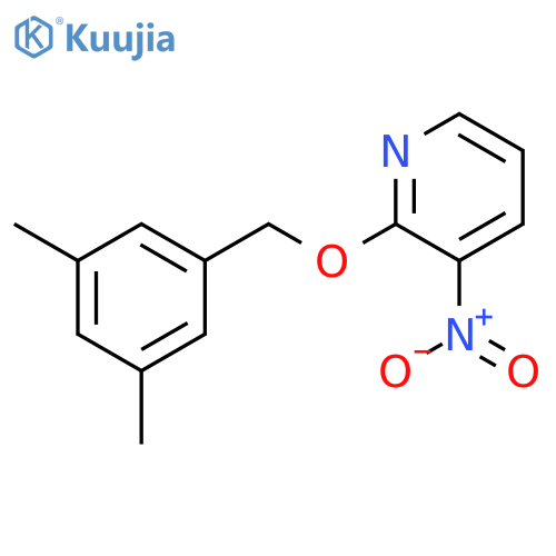 Pyridine, 2-[(3,5-dimethylphenyl)methoxy]-3-nitro- structure