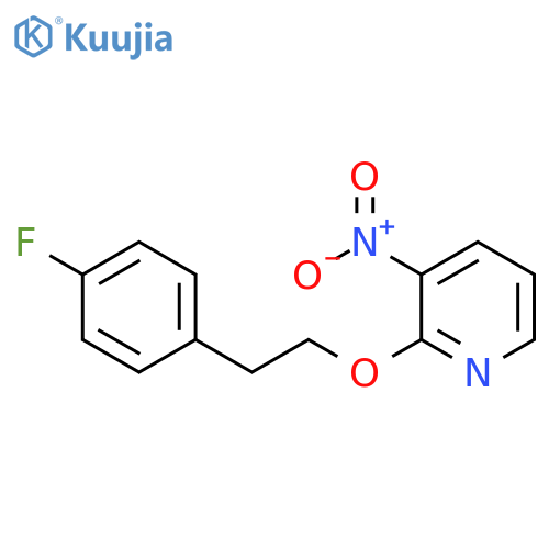 Pyridine, 2-[2-(4-fluorophenyl)ethoxy]-3-nitro- structure