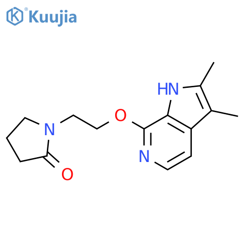 2-Pyrrolidinone,1-[2-[(2,3-dimethyl-1H-pyrrolo[2,3-c]pyridin-7-yl)oxy]ethyl]- structure