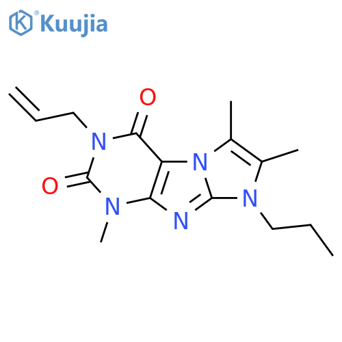 1,6,7-trimethyl-3-(prop-2-en-1-yl)-8-propyl-1H,2H,3H,4H,8H-imidazo1,2-gpurine-2,4-dione structure