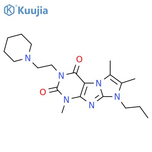 1,6,7-trimethyl-3-2-(piperidin-1-yl)ethyl-8-propyl-1H,2H,3H,4H,8H-imidazo1,2-gpurine-2,4-dione structure