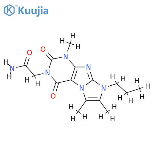 2-{1,6,7-trimethyl-2,4-dioxo-8-propyl-1H,2H,3H,4H,8H-imidazo1,2-gpurin-3-yl}acetamide structure
