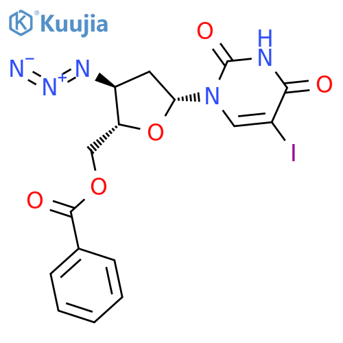 Uridine, 3'-azido-2',3'-dideoxy-5-iodo-, 5'-benzoate structure