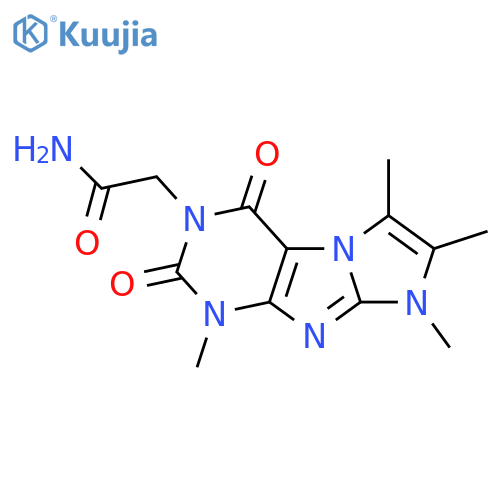 2-{1,6,7,8-tetramethyl-2,4-dioxo-1H,2H,3H,4H,8H-imidazo1,2-gpurin-3-yl}acetamide structure