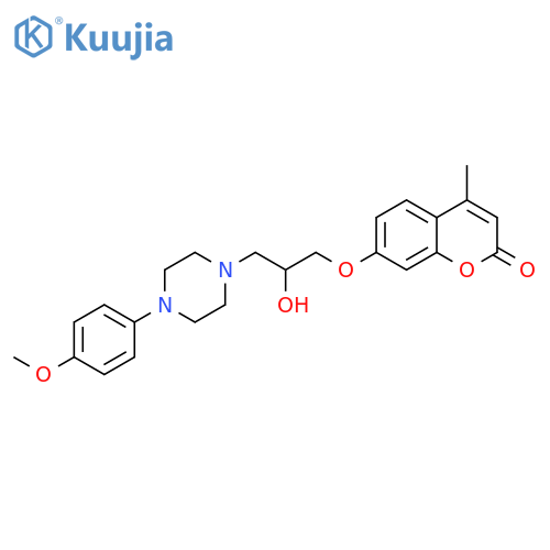 7-{2-hydroxy-3-4-(4-methoxyphenyl)piperazin-1-ylpropoxy}-4-methyl-2H-chromen-2-one structure