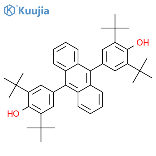 Phenol, 4,4'-(9,10-anthracenediyl)bis[2,6-bis(1,1-dimethylethyl)- structure