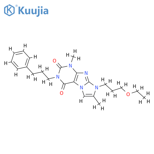8-(3-ethoxypropyl)-1,7-dimethyl-3-(3-phenylpropyl)-1H,2H,3H,4H,8H-imidazo1,2-gpurine-2,4-dione structure