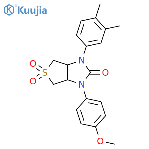 1-(3,4-dimethylphenyl)-3-(4-methoxyphenyl)-hexahydro-1H-5lambda6-thieno3,4-dimidazole-2,5,5-trione structure