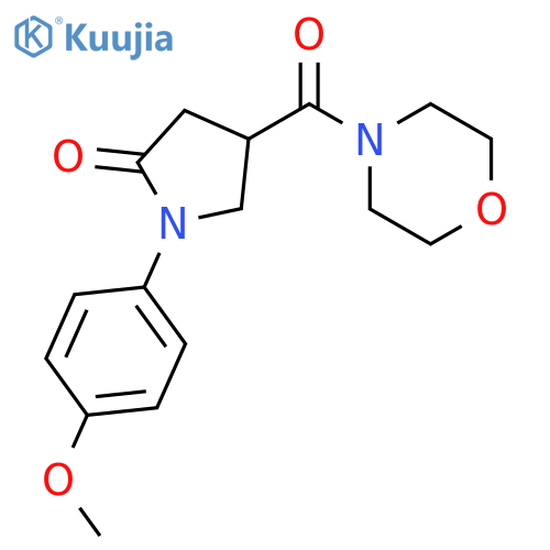 1-(4-methoxyphenyl)-4-(4-morpholinylcarbonyl)-2-pyrrolidinone structure
