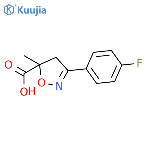 3-(4-fluorophenyl)-5-methyl-4,5-dihydro-1,2-oxazole-5-carboxylic Acid structure