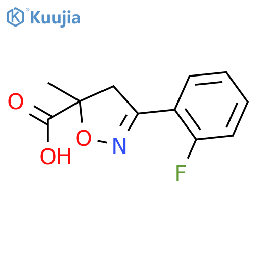 3-(2-Fluorophenyl)-5-methyl-4,5-dihydroisoxazole-5-carboxylic acid structure