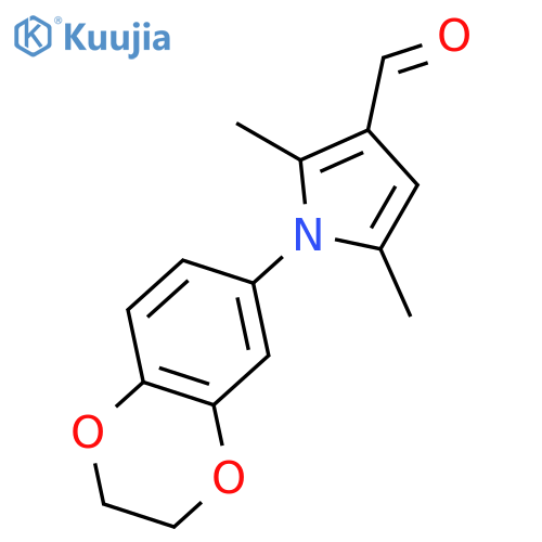 1-(2,3-Dihydro-1,4-benzodioxin-6-yl)-2,5-dimethyl-1H-pyrrole-3-carbaldehyde structure