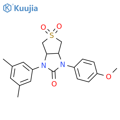 1-(3,5-dimethylphenyl)-3-(4-methoxyphenyl)-hexahydro-1H-5lambda6-thieno3,4-dimidazole-2,5,5-trione structure