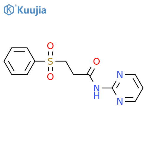 3-(phenylsulfonyl)-N-(pyrimidin-2-yl)propanamide structure