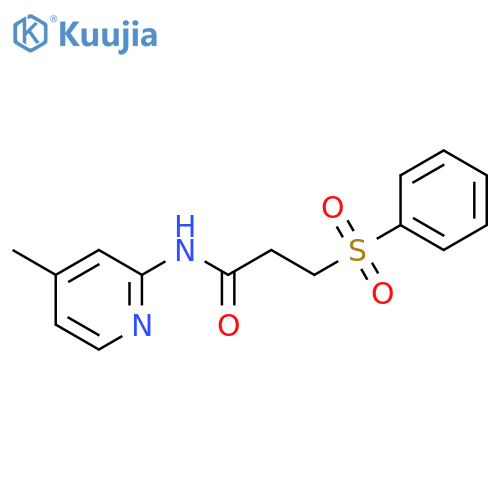 N-(4-methyl-2-pyridinyl)-3-(phenylsulfonyl)propanamide structure