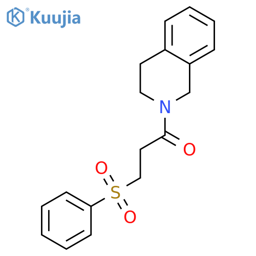 3-(benzenesulfonyl)-1-(1,2,3,4-tetrahydroisoquinolin-2-yl)propan-1-one structure