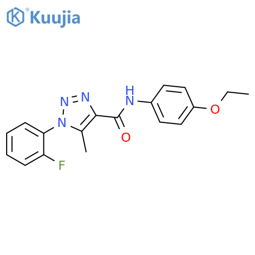 N-(4-ethoxyphenyl)-1-(2-fluorophenyl)-5-methyl-1H-1,2,3-triazole-4-carboxamide structure