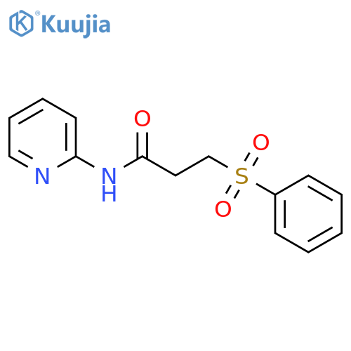 3-(phenylsulfonyl)-N-(pyridin-2-yl)propanamide structure