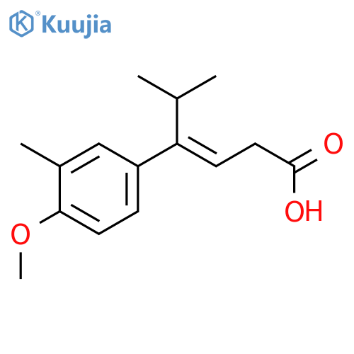 3-Hexenoic acid, 4-(4-methoxy-3-methylphenyl)-5-methyl- structure