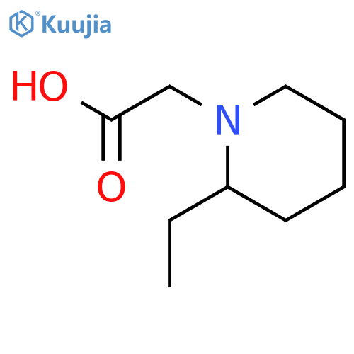 (2-ethylpiperidin-1-yl)acetic acid structure