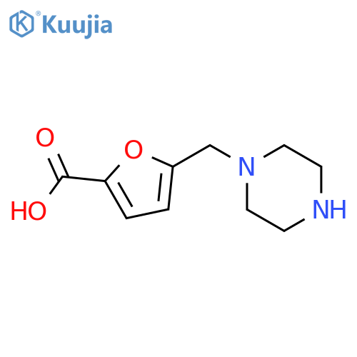 5-Piperazin-1-ylmethyl-furan-2-carboxylic acid structure