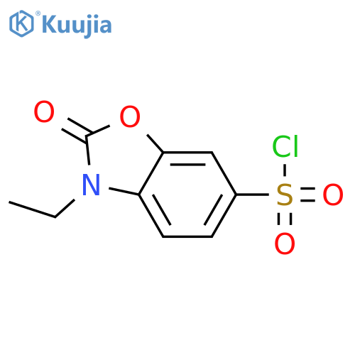 3-Ethyl-2-oxo-2,3-dihydro-1,3-benzoxazole-6-sulfonyl Chloride structure