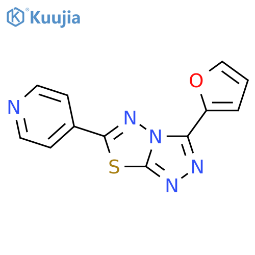 3-(2-furyl)-6-(4-pyridinyl)[1,2,4]triazolo[3,4-b][1,3,4]thiadiazole structure