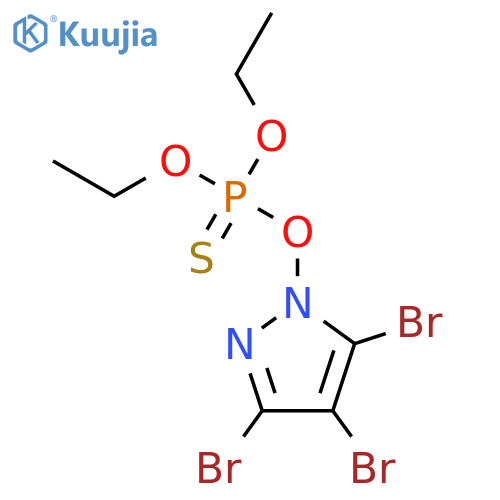 1H-Pyrazole, 3,4,5-tribromo-1-[(diethoxyphosphinothioyl)oxy]- structure