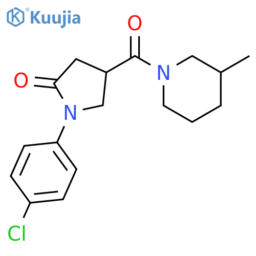 1-(4-chlorophenyl)-4-[(3-methylpiperidin-1-yl)carbonyl]pyrrolidin-2-one structure