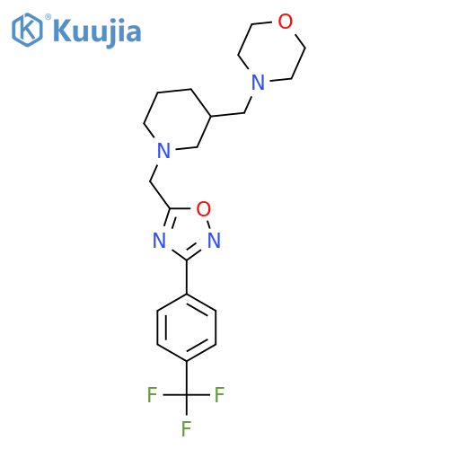 4-[[1-[[3-[4-(Trifluoromethyl)phenyl]-1,2,4-oxadiazol-5-yl]methyl]piperidin-3-yl]methyl]morpholine structure
