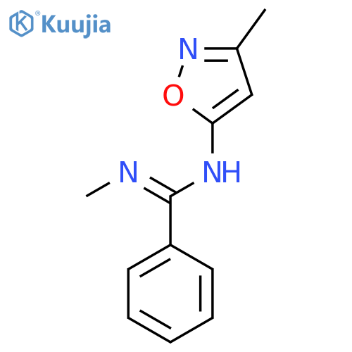 N-methyl-N'-(3-methyl-1,2-oxazol-5-yl)benzenecarboximidamide structure