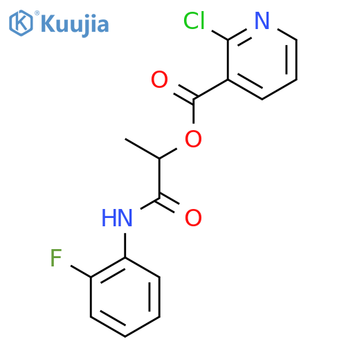 [1-(2-Fluoroanilino)-1-oxopropan-2-yl] 2-chloropyridine-3-carboxylate structure