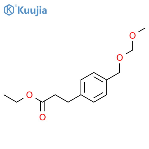 BENZENEPROPANOIC ACID, 4-[(METHOXYMETHOXY)METHYL]-, ETHYL ESTER structure