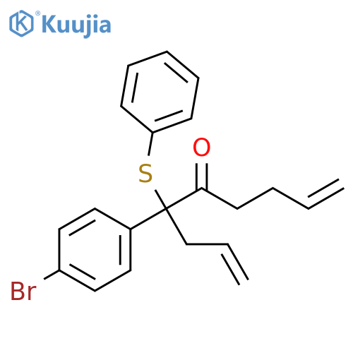 1,8-Nonadien-5-one, 4-(4-bromophenyl)-4-(phenylthio)- structure