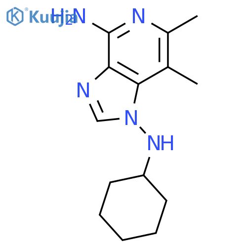 1H-IMIDAZO[4,5-C]PYRIDINE-1,4-DIAMINE, N1-CYCLOHEXYL-6,7-DIMETHYL- structure