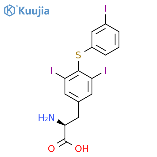 3,5-Diiodo-4-[(3-iodophenyl)sulfanyl]-L-phenylalanine structure