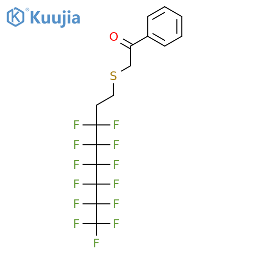 ETHANONE, 1-PHENYL-2-[(3,3,4,4,5,5,6,6,7,7,8,8,8-TRIDECAFLUOROOCTYL)THIO]- structure