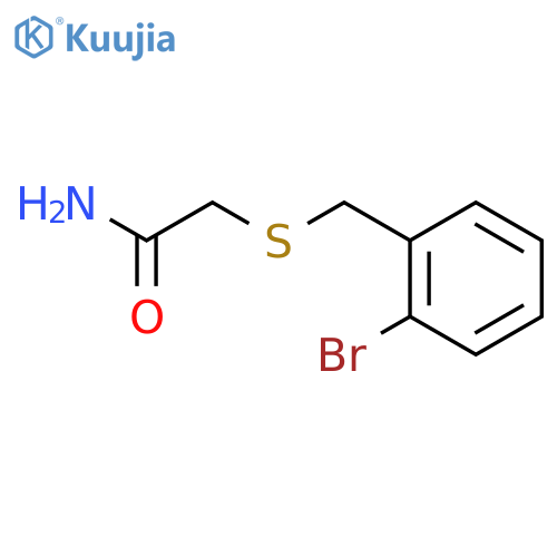 Acetamide, 2-[[(2-bromophenyl)methyl]thio]- structure