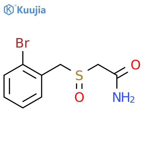 Acetamide, 2-[[(2-bromophenyl)methyl]sulfinyl]- structure