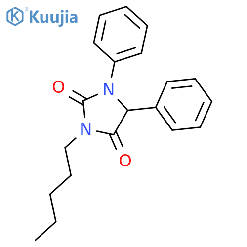 2,4-IMIDAZOLIDINEDIONE, 3-PENTYL-1,5-DIPHENYL- structure