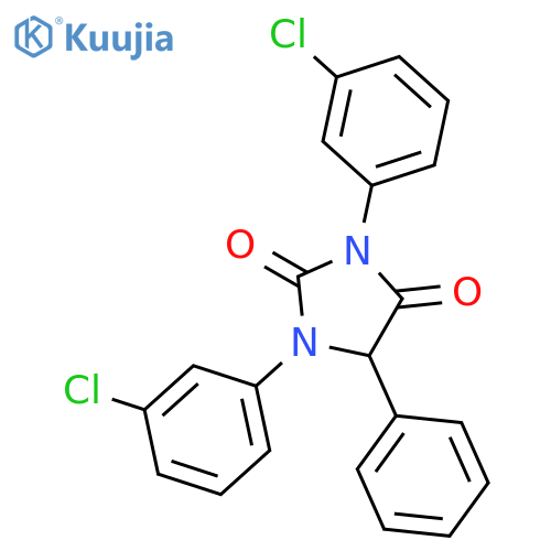 2,4-IMIDAZOLIDINEDIONE, 1,3-BIS(3-CHLOROPHENYL)-5-PHENYL- structure